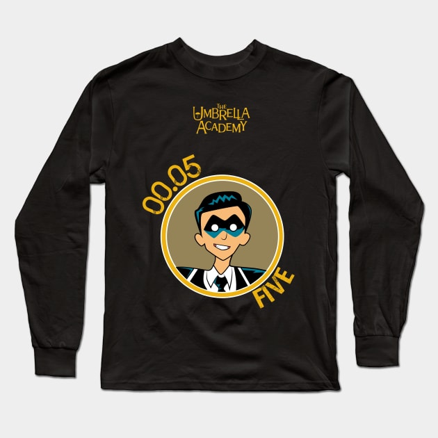 UMBRELLA ACADEMY: FIVE CARTOON Long Sleeve T-Shirt by FunGangStore